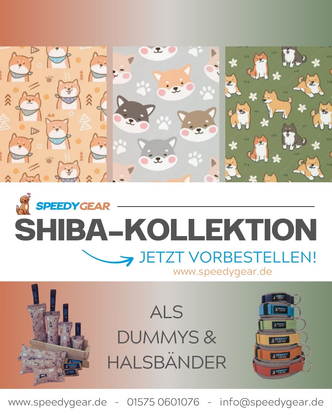 Halsband "Shiba Inu 2" (VORBESTELLUNG für voraussichtlich Ende Mai)