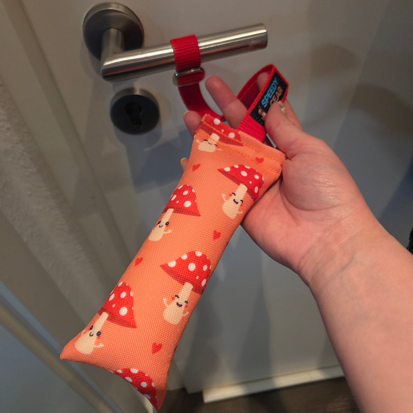 Tür-Assistenzhunde-Dummy "Pilze" NORMAL + kurze Schlaufe